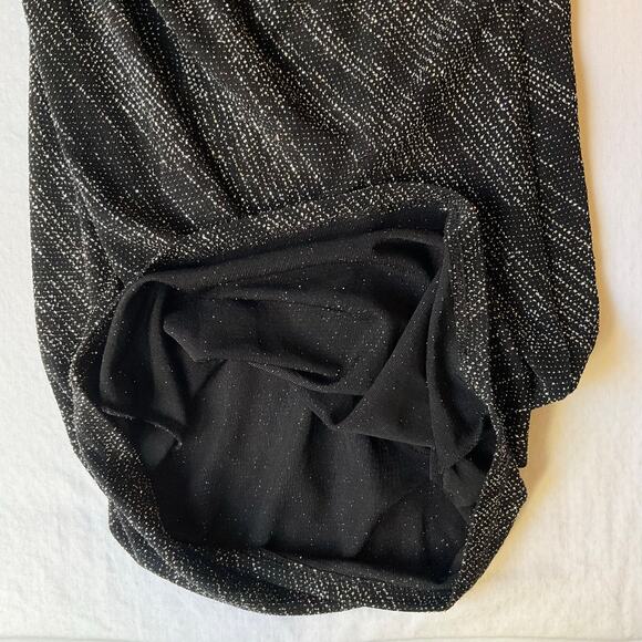 Fashion Magazine Women Cocktail Dress size XS One Sleeve KneeLength Sequin Black - Picture 8 of 10